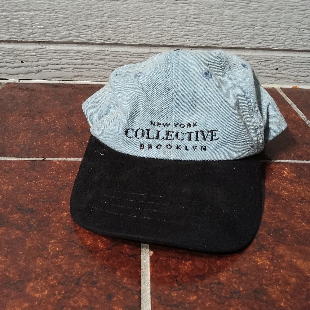 Vintage New York Collective Brooklyn Denim & Suede Strapback Hat